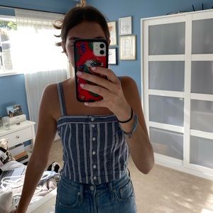 Brandy melville button down tank top